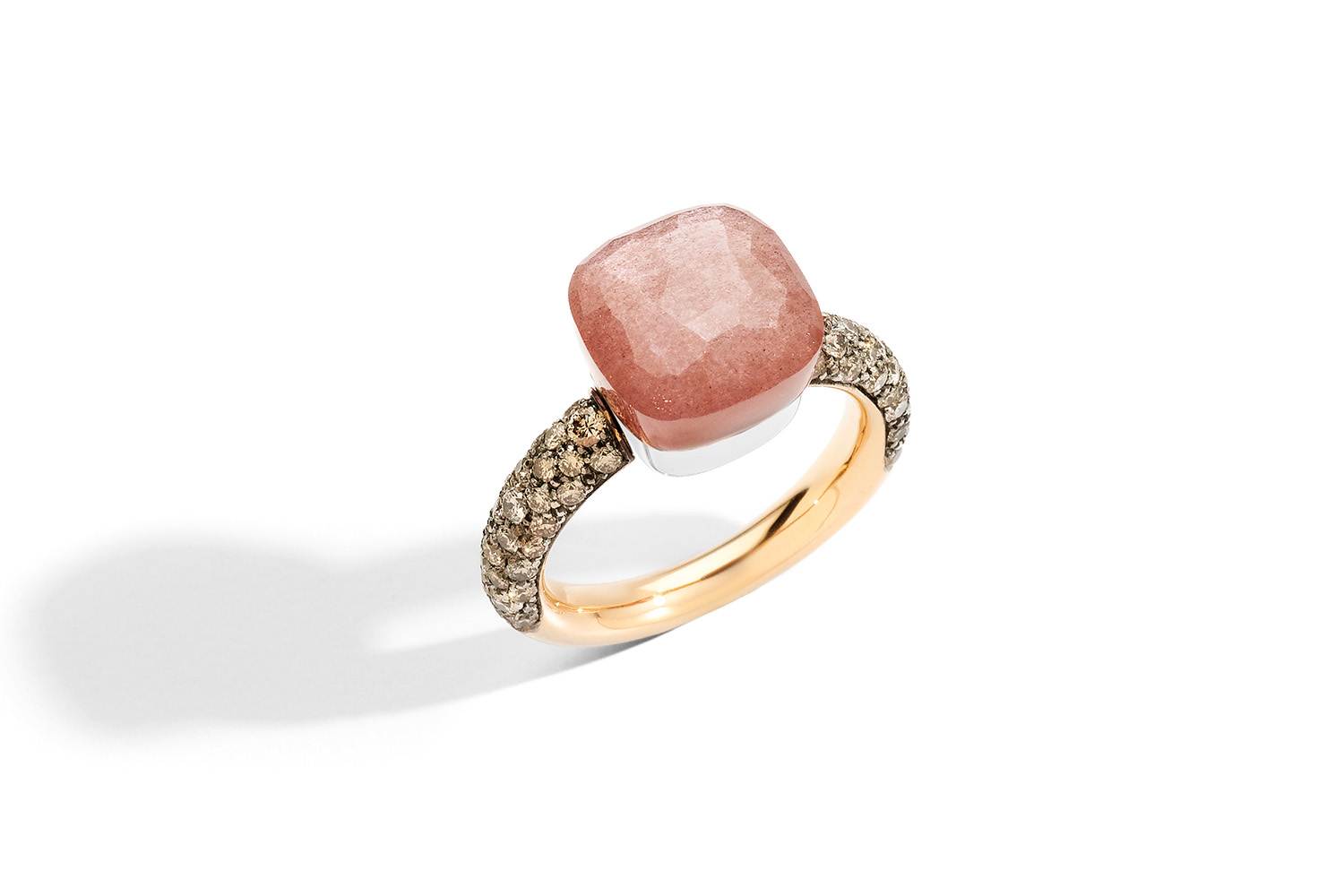 NUDO-CHOCOLATE-classic-ring-in-rose-gold-with-orange-moonstone-and-brown-diamonds-by-Pomellato-–-kopia