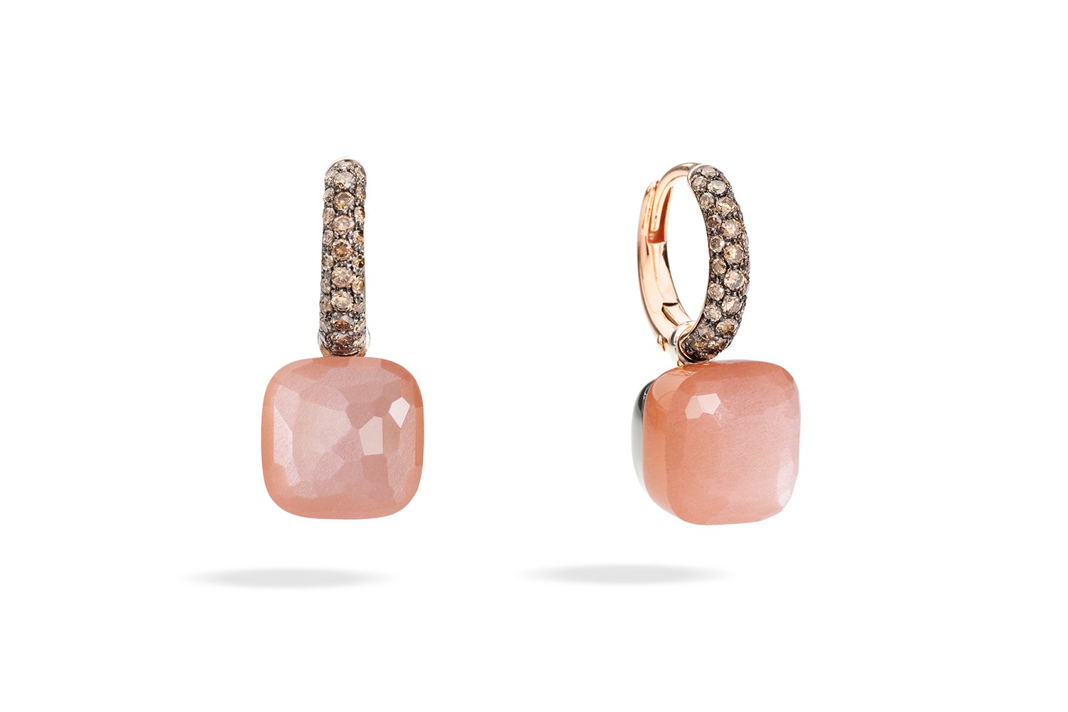NUDO-CHOCOLATE-earrings-in-rose-gold-with-orange-moonstone-and-brown-diamonds-by-Pomellato-–-kopia