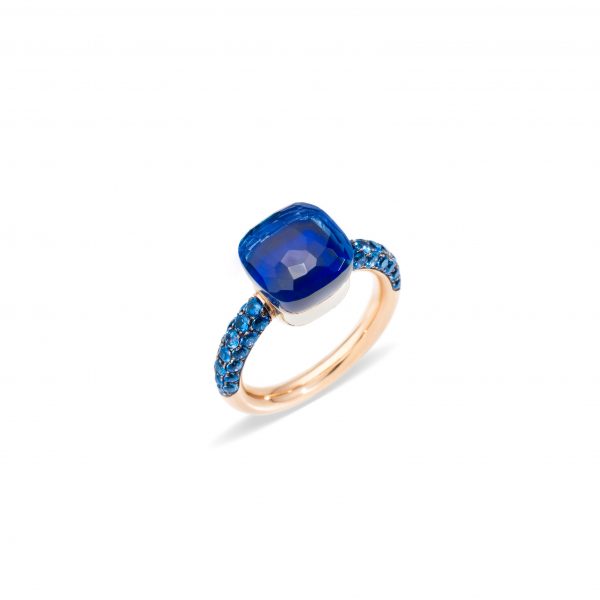 Nudo Deep Blue Ring with London blue topaz & lapis by Pomellato
