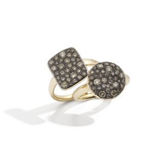 SABBIA rings with brown diamonds by Pomellato_