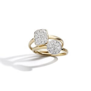 Sabbia rings with white diamonds by Pomellato