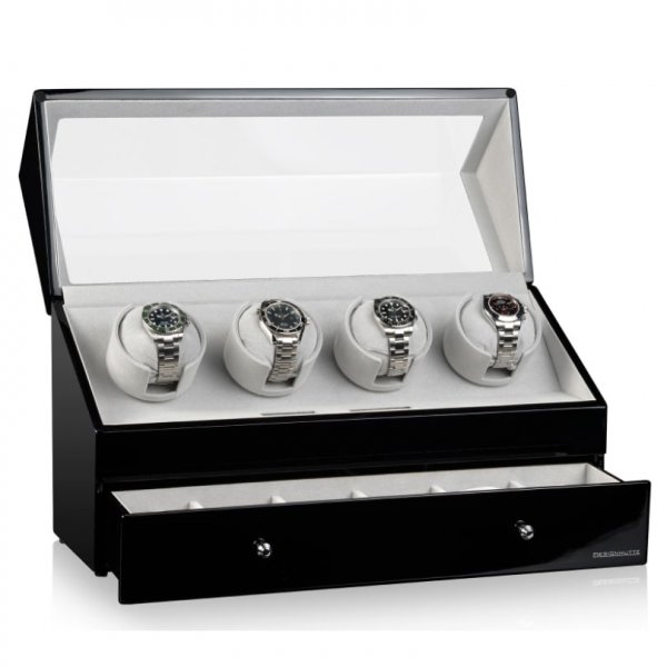 Watch Winder San Diego 4 - Black Grey-min