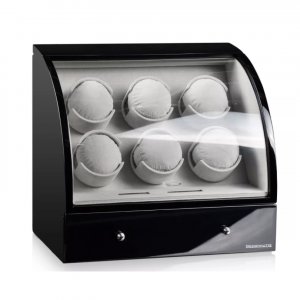 designhutte Watch Winder Basel 6 LCD - Black-min