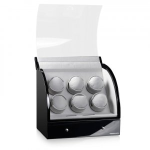 designhutte Watch Winder Basel 6 LCD - Black2-min