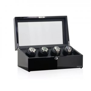 designhutte Watch Winder Munich 4 LCD - Black Black-min