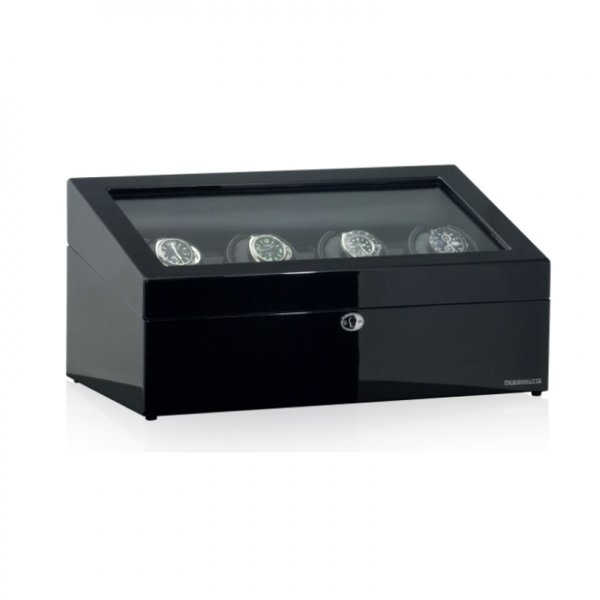 designhutte Watch Winder Munich 4 LCD - Black Black2-min